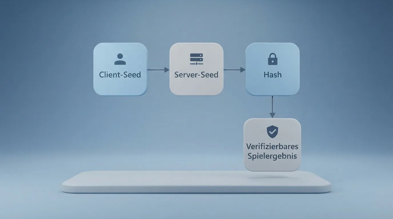 Ein vereinfachtes Schema: Client-Seed + Server-Seed → Hash → verifizierbares Spielergebnis