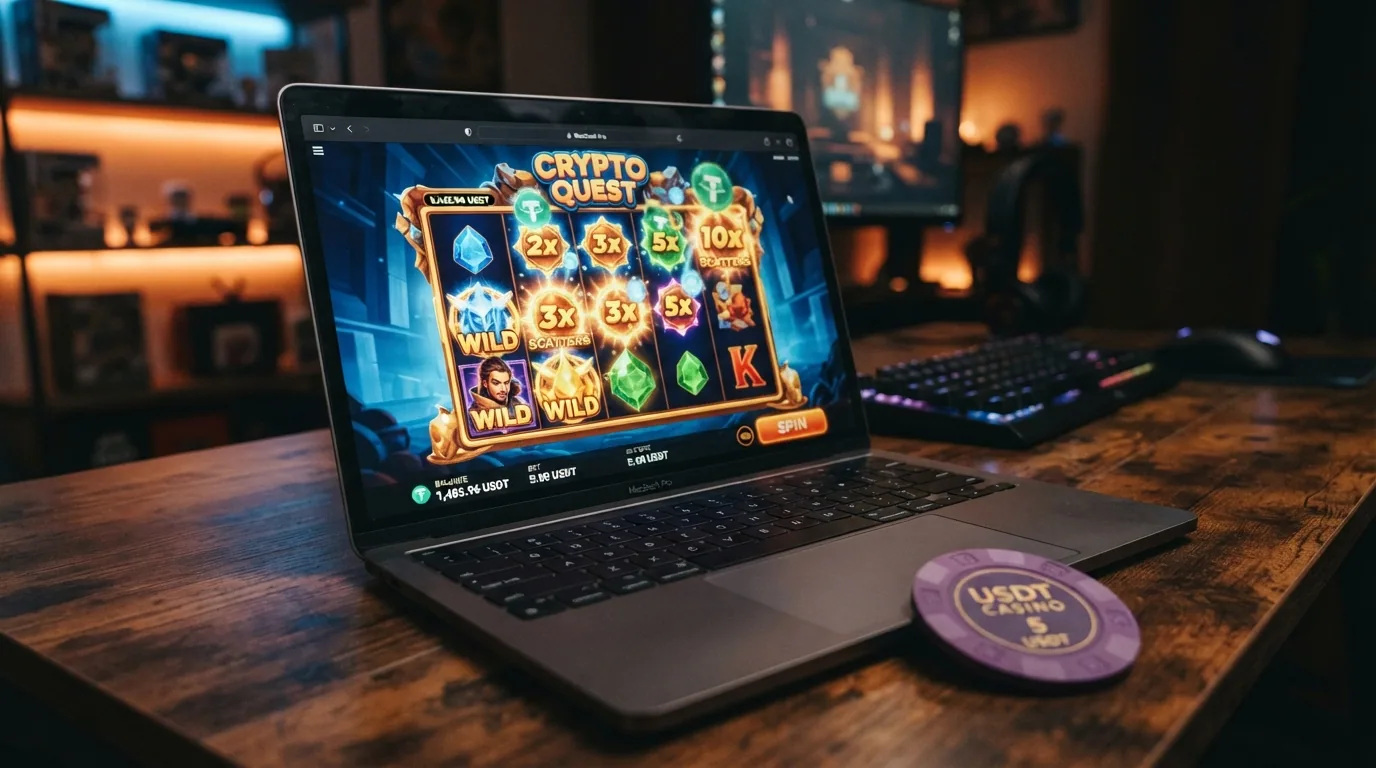 Der Slot «Gates of Olympus» von Pragmatic Play auf einem Bildschirm, farbige Multiplikator-Symbole im Vordergrund