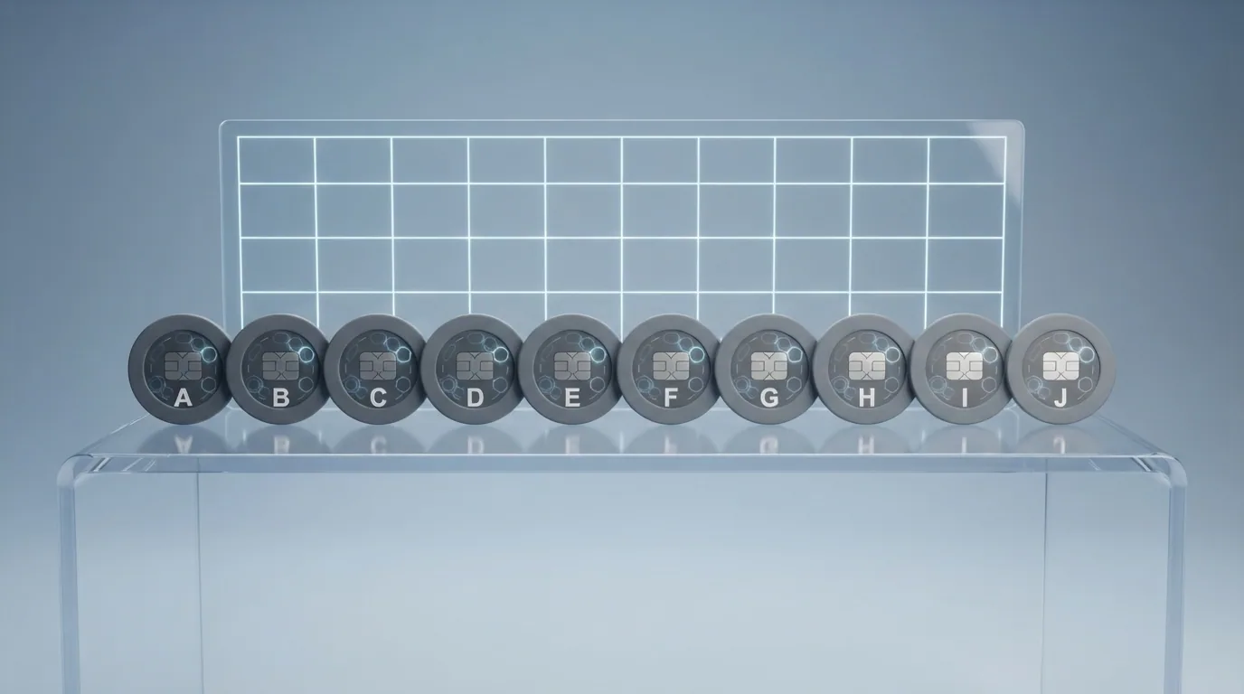 Übersichtliche Darstellung eines Vergleichs-Rankings mit Casino-Logos in Tabellenform